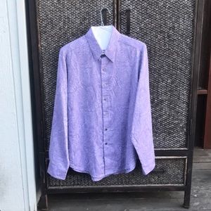 Robert Graham Mens Paisley Design - Purple - Large